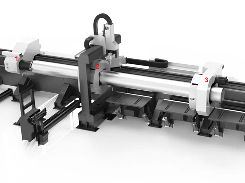 帶自動送料器的3D激光管材坡口切割機