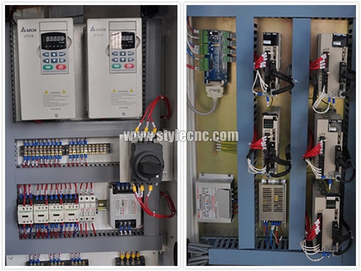 帶四軸旋轉和 8 個頭的數控雕刻機控制箱 帶四軸旋轉和 8 個頭的數控雕刻機控制箱