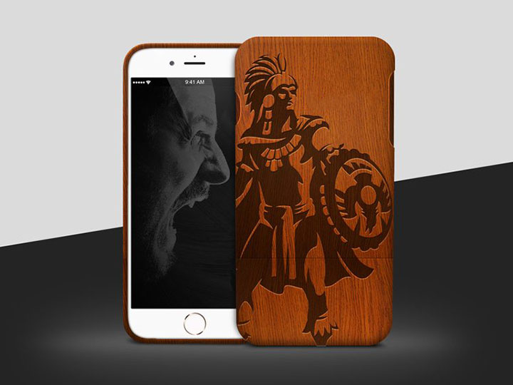 木質 iPhone 手機殼激光雕刻項目
