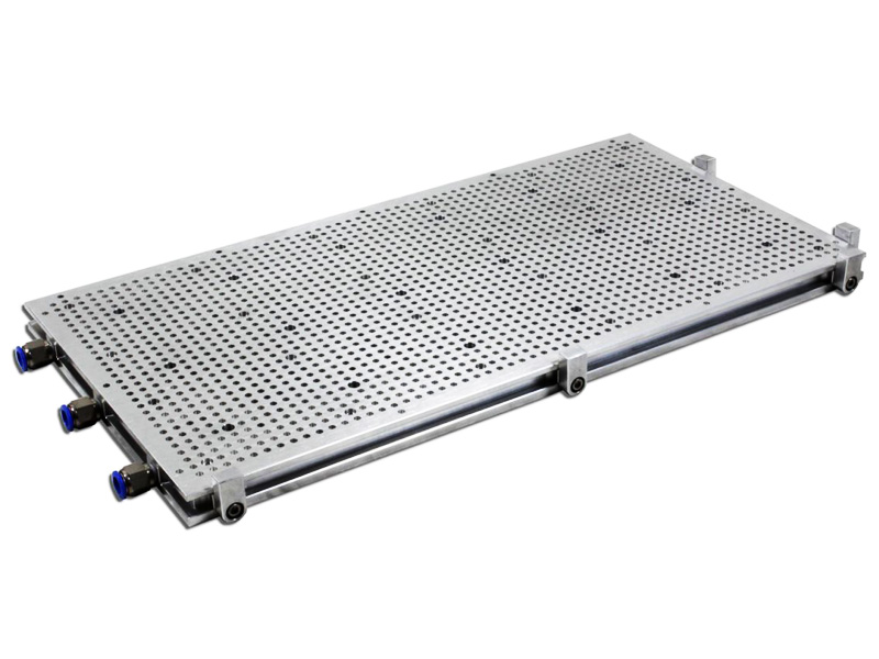 鋁制真空吸塵工作臺,表面覆蓋高密度毛氈 鋁制真空吸塵工作臺,表面覆蓋高密度毛氈