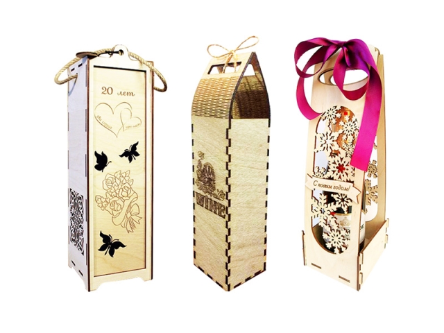 CO2 激光雕刻和切割木制酒盒項目