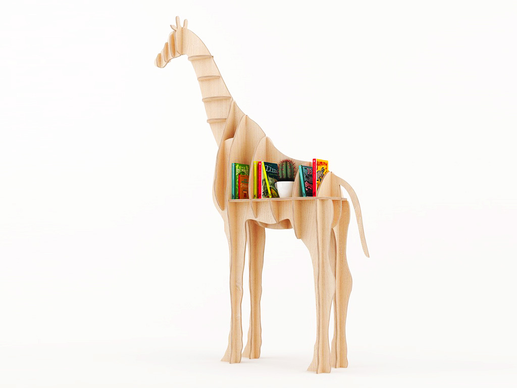 長頸鹿書柜項目的嵌套數控雕刻機