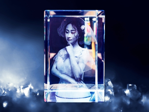 紫外激光雕刻和蝕刻 3D 水晶項(xiàng)目與計(jì)劃