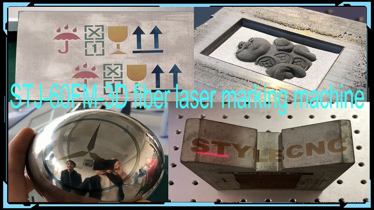 3D 出售帶旋轉附件的光纖激光雕刻機