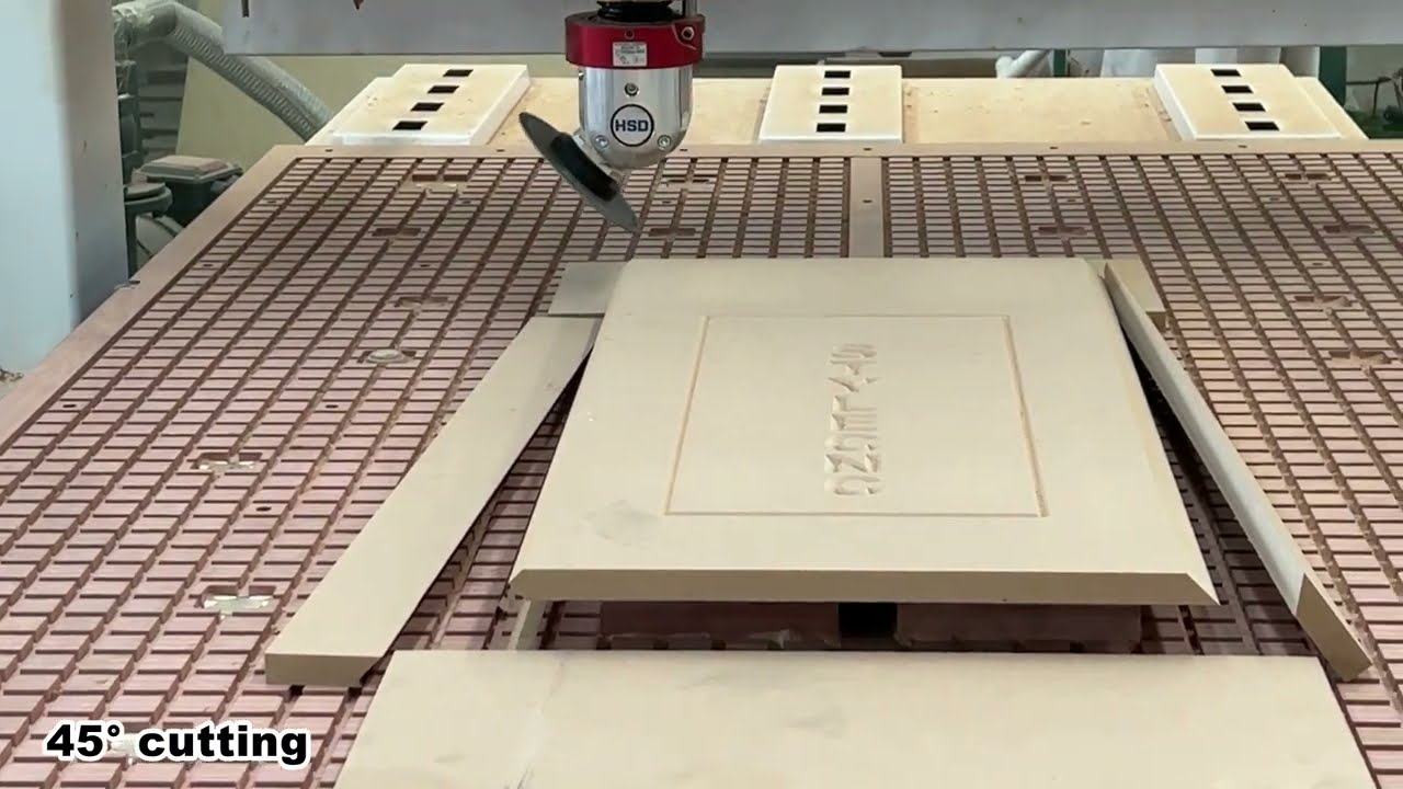 自動換刀數控木工雕刻機工作臺套件，帶 HSD C 軸和主軸